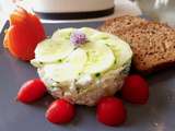 Tartare fromage concombre et saumon fumé