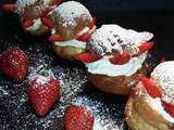 Choux chantilly aux fraises