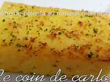 Tranche de polenta au romarin gratiné a l’ail