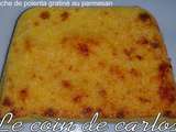 Tranche de polenta gratiné au parmesan