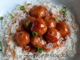 Boulettes de porc hachées sauce aigre douce