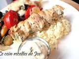 Brochettes de poulet dijonnaises