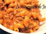 Macaroni de boeuf, chili et fromage