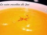 Velouté de carottes et poireaux au safran