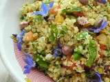 Taboulé de boulgour à l’abricot et aux fleurs du jardin