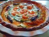 Tarte courgettes & crevettes au curry