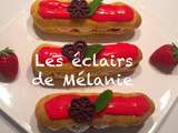 Éclairs fraise chantilly de Mélanie