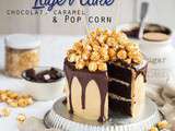 Layer cake chocolat, caramel et Popcorn