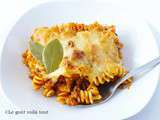 Fusilli bolognaise en gratin