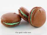 Macarons menthe et chocolat