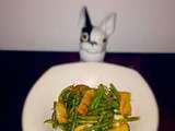 Mijoté express de haricots verts et tofu frit サヤインゲンと油揚げのさっと煮