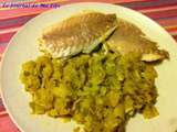 Filets de daurade sur fondue de poireaux au curry