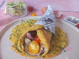 Crêpes de courgettes comme des wraps