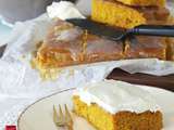 Cake moelleux à la citrouille et aux épices, glaçage fouetté au cream cheese