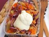 Coleslaw de chou rouge et sa sauce ricotta