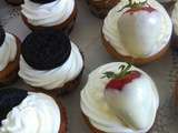 Cupcakes Oréo et Fraises aux Chocolat blanc