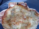 Coquilles saint-jacques et crevettes gratinees