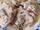 Poulet à l'estragon et vin blanc