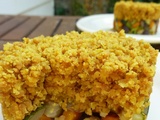 Crumble salé aux légumes, cacahuète et curry #végétalien