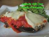 Aubergine rôtie, sauce tomates mozzarella