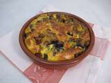 Clafoutis d'aubergine, chorizo et Grana padano