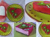 Entremets aux fruits rouges et pistaches