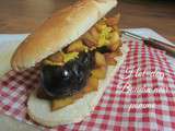 Hot-dog boudin noir, pomme