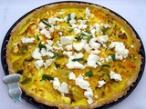 Quiche au potimarron, poireau et féta