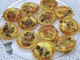 Quiche duxelle de champignons et Roquefort