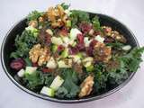 Salade de chou kale, pomme Granny et cranberries