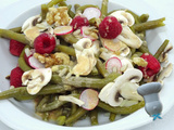 Salade de haricots verts aux framboises