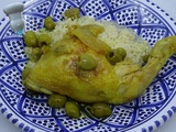 Tajine de poulet au fenouil, olives vertes