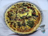 Tarte aux épinards, champignons et coppa