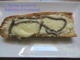 Tartine beurre d'anchois et Emmental