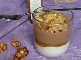 Verrine caramel, chocolat, cacahuètes