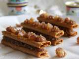 Bouchées à la crème de marrons et crêpes dentelles