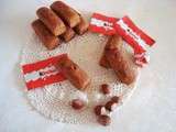 Petits cakes au chocolat Kinder ® et aux noisettes