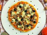 Pizza d'automne cuite sur pierre