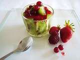 Verrine kiwi et fruits rouges