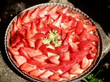 Tarte aux fraises, citron & thym (vegan, sans gluten)