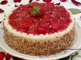 Entremets aux fraises et amandes