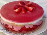 Entremets aux fraises et fromage blanc