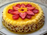 Entremets orange fraises