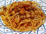 Linguines sauce tomate et poisson