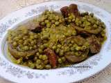 Tajine de petits pois aux artichauts