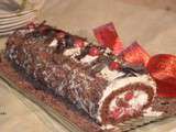 Bûche forêt noire,bûche de fête