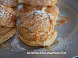 Choux crème praliné au caramel beurre salé