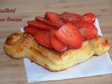 Feuilleté aux fraises à la crème pâtissière