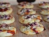 Mini-pizzas poulet bacon sauce bbq