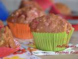 Muffins moelleux aux pralines roses